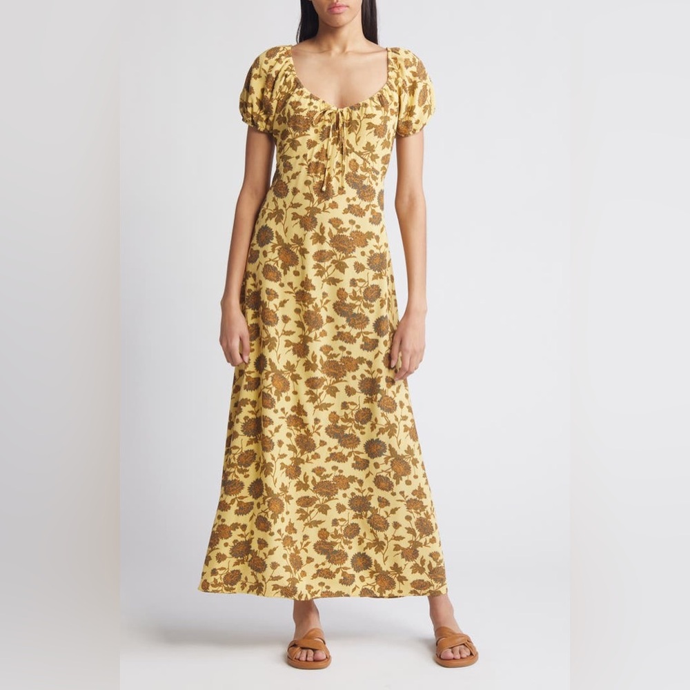 Treasure & Bond - Floral Tie Front Maxi Dress 🌻